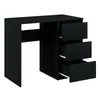 A black desk with three drawers. Produktbild-Vorschau