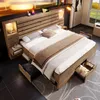 Holzbett 180x200 cm mit LED-Downlights und schwebenden Produktbild-Vorschau 5