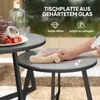 Outsunny Set de 2 tables d'appoint Empilable Table de Voir les images du produit 5