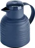 A navy blue insulated carafe with a textured wavy pattern. Voir les images du produit