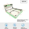 Merax gestoffeerd bed 160x200 cm met LED-verlichting en Productafbeelding-voorbeeld 11