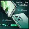 A close-up marketing image showing a transparent phone case on a dark teal background, highlighting its protective features. Produktbild-Vorschau