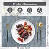 6 Stück 45*30cm Leder Tischsets Abwaschbar, Wasserdicht Produktbild-Vorschau 2