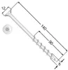 Porenbetonschrauben 8x140 TX30 Senkkopf Gasbeton Ytong ohne Produktbild-Vorschau 2
