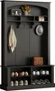 A dark gray hall tree with shelves, hooks, and shoe storage. Anteprima dell’immagine prodotto