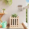 vidaXL Kvetináč Picket Fence Design 50x50x50 cm masívne Náhľad obrázku produktu 2