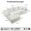 GLP Modulares Ecksofa 256 cm aus Cord, 4-Sitzer mit Produktbild-Vorschau 7