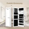 COSTWAY 120cm skříňka na šperky se zrcadlem po celé délce a Náhled obrázku produktu 7