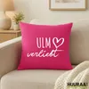 Huuraa Kissenbezug Ulm verliebt 40x40cm Fuchsia Baumwolle Produktbild-Vorschau 2