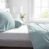 Mikrofaser Bettwäsche Set 135x200 cm Hellblau Einfarbig mit Produktbild-Vorschau 4