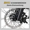 Close-up of a bicycle's disc brake system. Produktbild-Vorschau