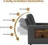ProximaX Canapé-lit individuel noir - Tissu chenille, Voir les images du produit 10