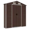 vidaXL Gartenhaus Braun 191x385x198 cm Verzinkter Stahl Produktbild-Vorschau 7