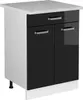 Unterschrank Vicco R-Line Schwarz Hochglanz 60 cm mit Produktbild-Vorschau 1