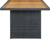 Tavolo da giardino in poly rattan grigio scuro e legno Anteprima dell’immagine prodotto 2