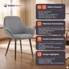 SalesFever Armlehnstuhl 2er-Set | Bezug Cord-Optik | Beine Produktbild-Vorschau 3