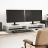 vidaXL Support d'écran Blanc 100x27x10 cm Bois composite Voir les images du produit 2