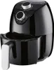 A black air fryer is shown against a white background. Produktbild-Vorschau