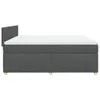 vidaXL Lit boxspring avec matelas gris foncé 200x200 cm Voir les images du produit 7