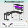 Schreibtisch mit Lochwand 135 x 90 cm Eckschreibtisch mit Produktbild-Vorschau 3