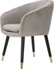 Sillón Paris Glam en gris y dorado: sillón tapizado con Vista previa de la imagen del producto 3