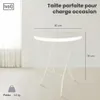 IvoQ Lot de 2 Mange-debout Blancs – Inclus 2 Housses Voir les images du produit 2