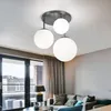 Deckenlampe, Kugel Design, Glas satiniert, D 46,5 cm Produktbild-Vorschau 3