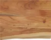 A close-up view of a wooden surface with visible grain and knots. Voir les images du produit