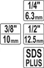 Yato YT-04686, Stahl, Sechskantschaft, 25,4 / 4 mm (1 / Produktbild-Vorschau 2