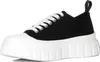 Damen Freizeit Sneaker DG9320 geschnürt Stoff Schwarz 4 cm Produktbild-Vorschau 3