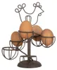 Clayre & Eef Eierhalter Ø 17x23 cm Braun Metall Huhn Produktbild-Vorschau 3