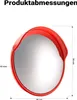 Wiltec Verkehrsspiegel 30 cm konvex mit Schutzhaube Orange, Produktbild-Vorschau 3