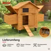 Mobiler Hühnerstall Holz mit Rampe 2 Nestboxen & Rollen Produktbild-Vorschau 15