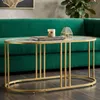 Mesa de centro Antalia: estructura dorada y elegante con Vista previa de la imagen del producto 1