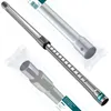 A silver telescopic tube for a vacuum cleaner, presented in clear plastic packaging. Podgląd zdjęcia produktu