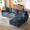 Merax Ecksofa, 3-Sitzer Wolken Sofa mit verstellbarer Produktbild-Vorschau 3