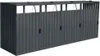 A dark grey metal trash can enclosure with multiple doors, shown from a slight angle against a white background. Anteprima dell’immagine prodotto