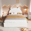 Kinder-Polsterbett 140x200cm in Beige mit Bären-Kopfteil, 4 Produktbild-Vorschau 7