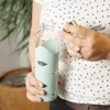Trinkflasche Glas Silikon mint 500ml Produktbild-Vorschau 3
