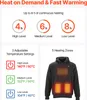 Sudadera calefactable VEVOR, uni, con batería recargable de Vista previa de la imagen del producto 2