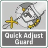 Diagram showing how to adjust a guard on a tool, with text indicating 'Quick Adjust Guard'. Podgląd zdjęcia produktu