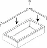 An illustration showing how to install shower enclosure corner pieces and profiles onto a bathtub. Anteprima dell’immagine prodotto