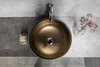 Lavabo da appoggio in Vetroceramica, 41X15 cm, rame/blu, Anteprima dell’immagine prodotto 7