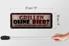 Blechschild Spruch 27x10cm Grillen ohne Bier Dekoration Produktbild-Vorschau 5