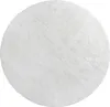 A round, white rug with a textured surface. Produktbild-Vorschau