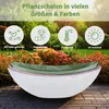 Grande jardinière d'extérieur vintage ovale 55 cm gris Voir les images du produit 4