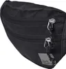 A close-up view of a black hip bag with zippers. Anteprima dell’immagine prodotto