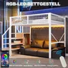 STILVORA Vysoká posteľ 140 x 200 cm z kovu s rebríkom a Náhľad obrázku produktu 5