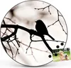 Design Stahlmagnettafel Schwarz Rund 47cm Früher Vogel Produktbild-Vorschau 7
