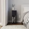 Noční stolek - 20x30x55 cm - černý - úzký - loftový design Náhled obrázku produktu 2